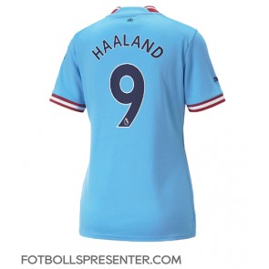 Manchester City Erling Haaland #9 Hemma Matchtröja Dam 2022-23 Kortärmad